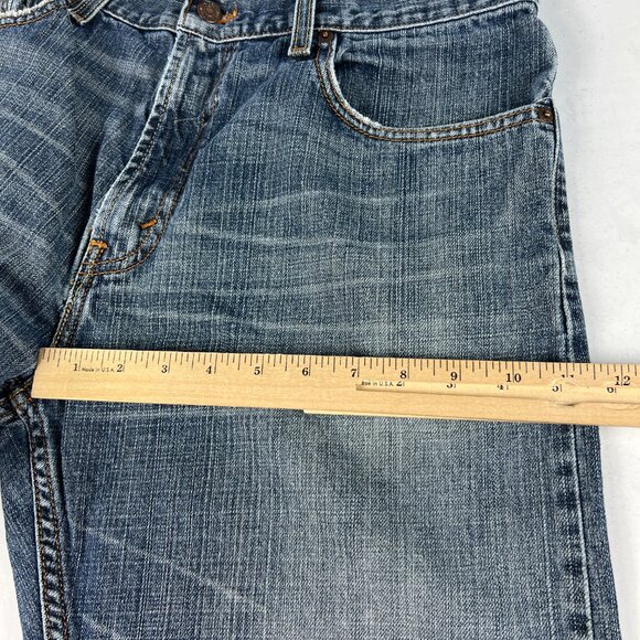 Y2K Levi's Jeans Men's 34x30* 559 Relaxed Straight Blue Thrashed Denim Tag 34x32 - Picture 14 of 16